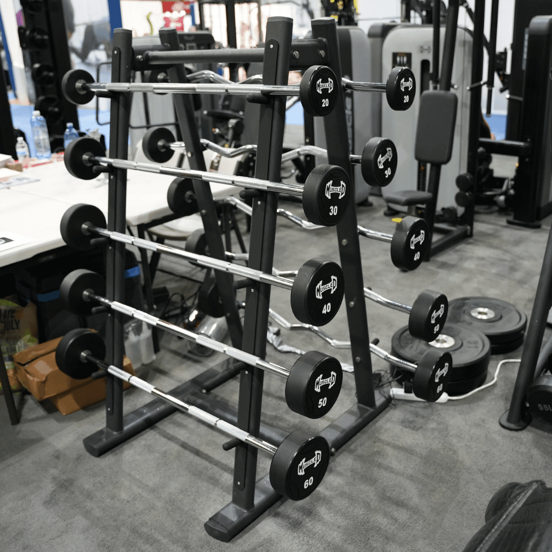 Pro Urethane Barbell Set(Straight or Curl) - 20 to 110 lbs (Barbell Set Only) - Muscle D Fitness - Premium Quality Urethane Barbell Set