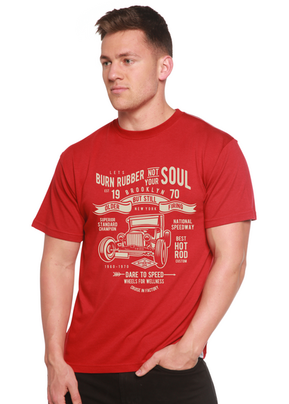 Burn Rubber Men's Bamboo Viscose/Organic Cotton Short Sleeve Graphic T-Shirt