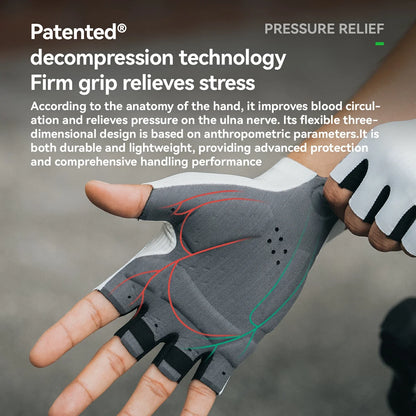 ROCKBROS Elastic Interface® Half-Finger Gel Padded Cycling Gloves - Triathlete Store