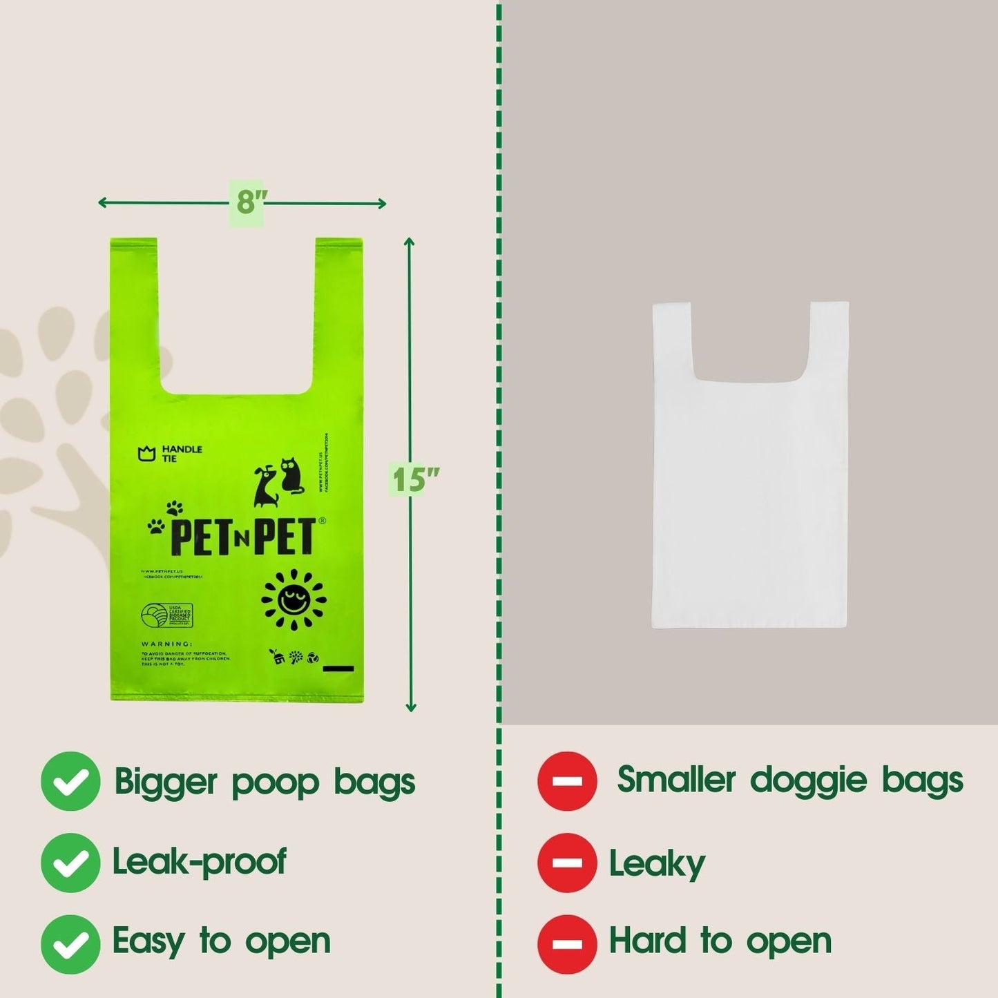 Handle Tie Dog Poop Bags