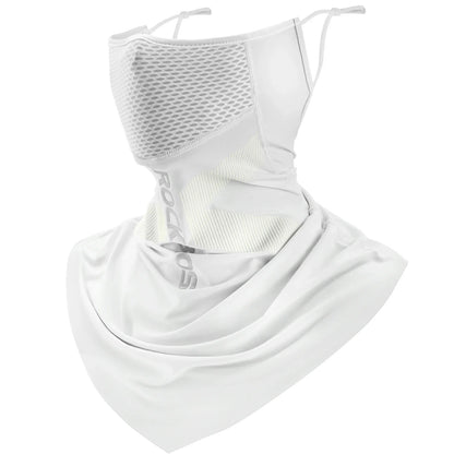 ROCKBROS Cooling Neck Gaiter with Ear Loops – Breathable Summer Face Cover for Cycling Fishing