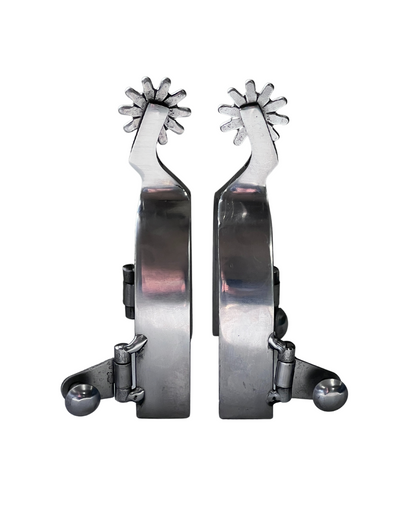AJ Tack Men's Brushed Stainless Steel Spur