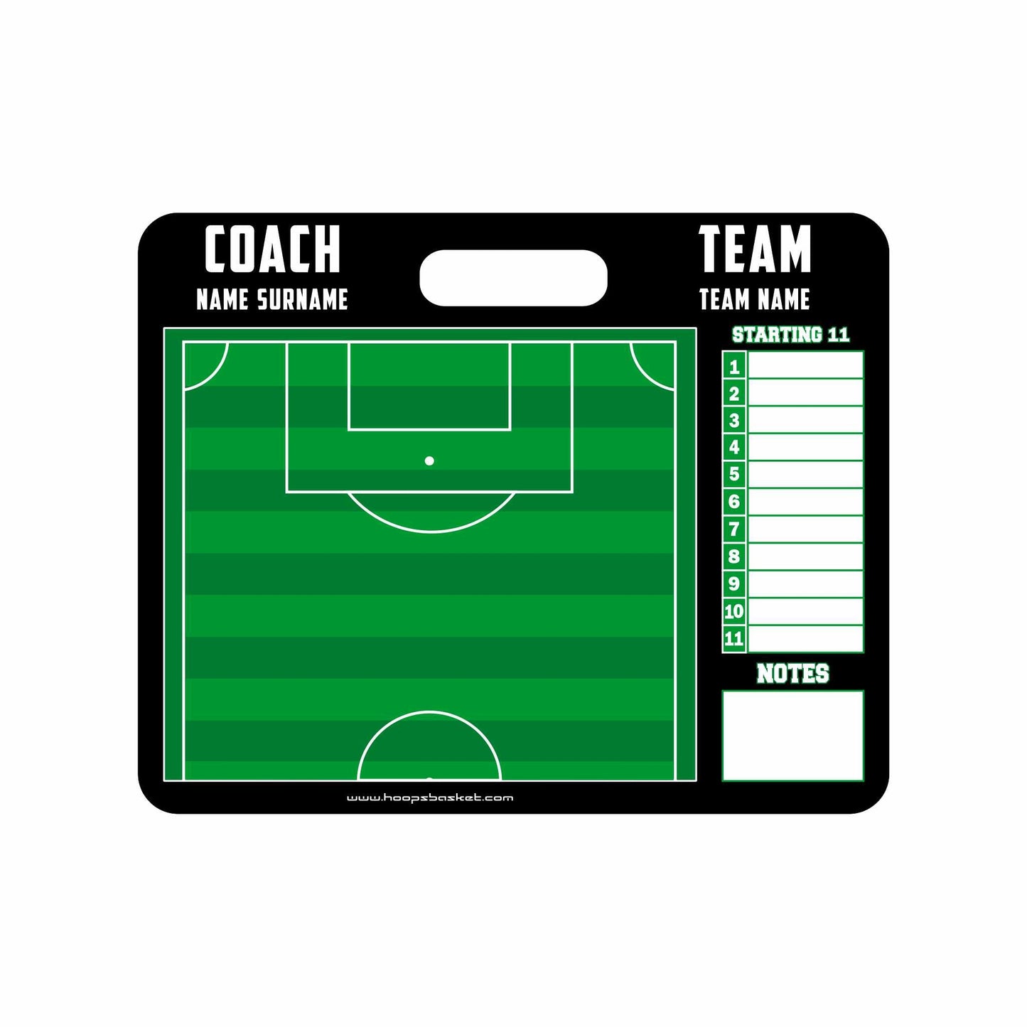 Custom Soccer / Football Magnetic Coaching Board 11.4'' x 9.4'' / 29 cm x 24 cm