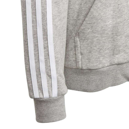 adidas Originals Youth Boys Trefoil Full-Zip Hoodie - MEDIUM GREY / HEATHER WHITE