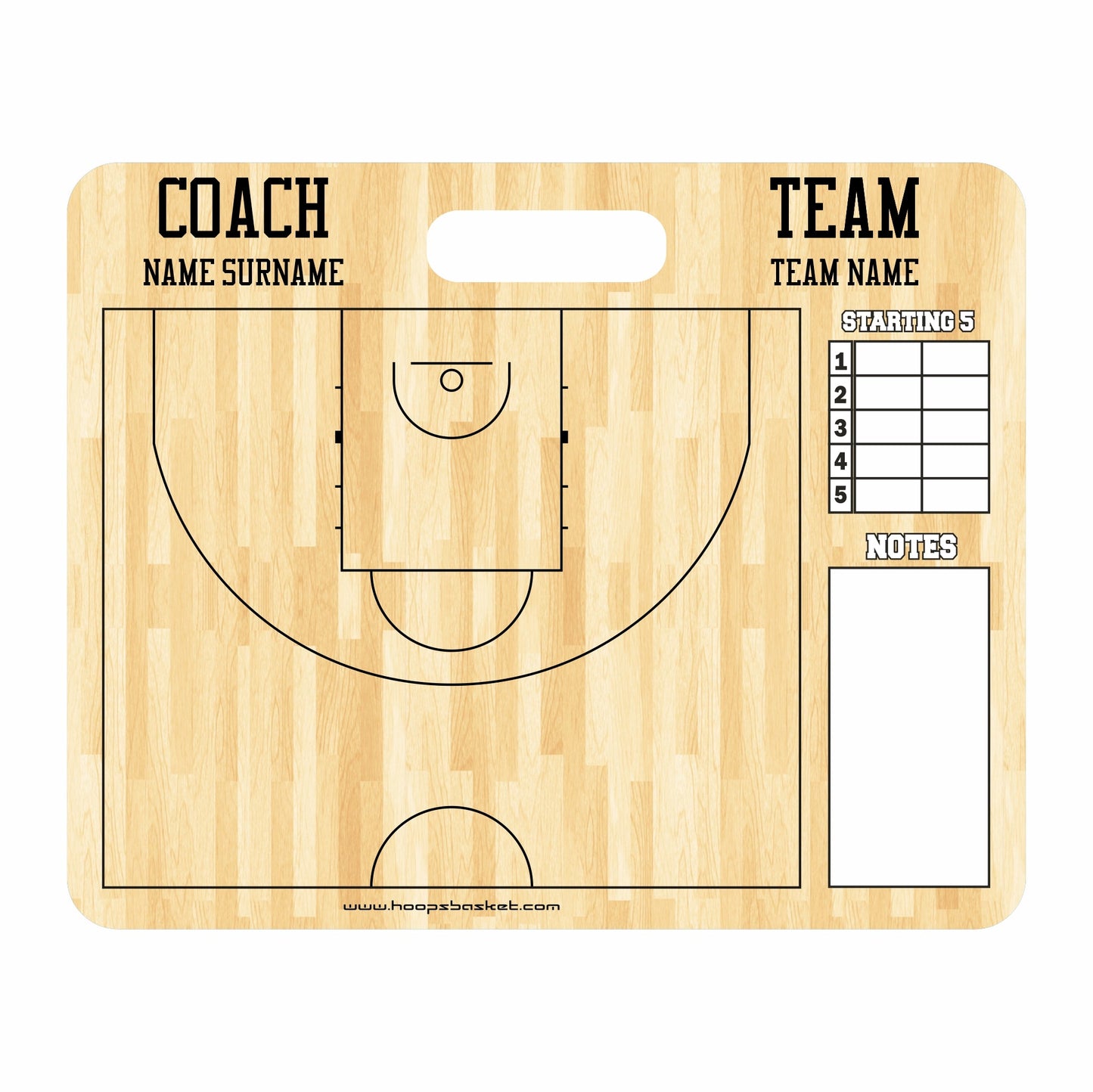 FIBA Custom American Style Magnetic Coaching Board 22'' x 17.5'' / 56 cm x 45 cm