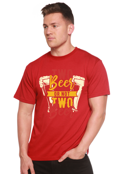 Two Beer Men's Bamboo Viscose/Organic Cotton Short Sleeve Graphic T-Shirt