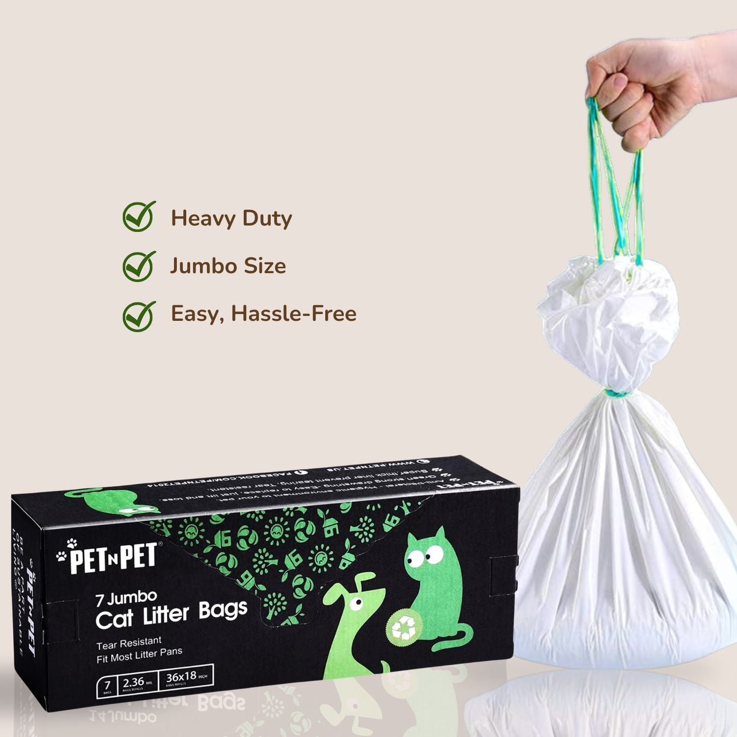 Jumbo Cat Litter Box Liners
