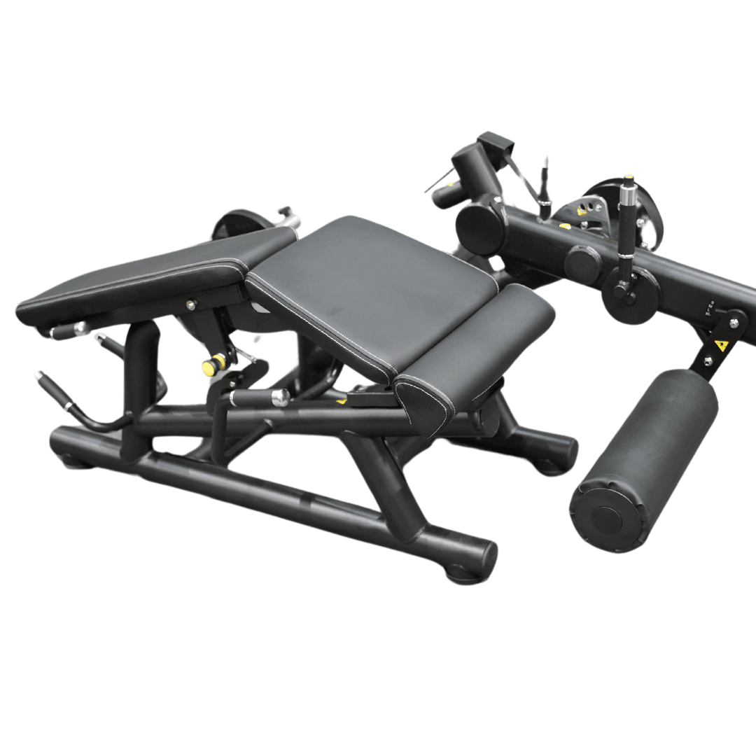 Pro Strength Leg Extension / Prone Leg Curl Combo - Muscle D Fitness - Plate Loaded Quad & Hamstring Machine