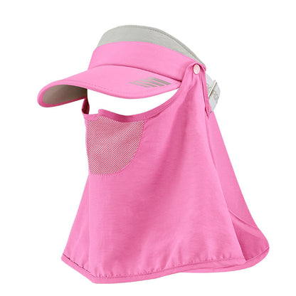 ROCKBROS Ice Silk Full Face Sunhat 360° Anti-UV Adjustable Hiking Fishing Cap