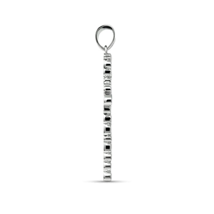 Nugget Cross Pendant Religious 925 Sterling Silver