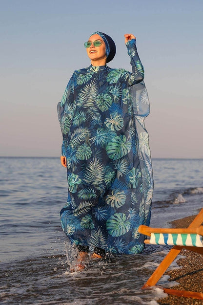 Navy Pareo Kimono P2106