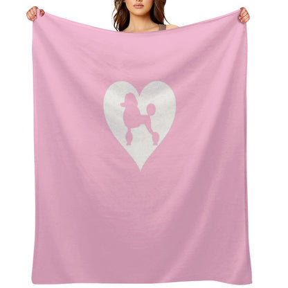 POODLE T SHIRT Throw Blanket