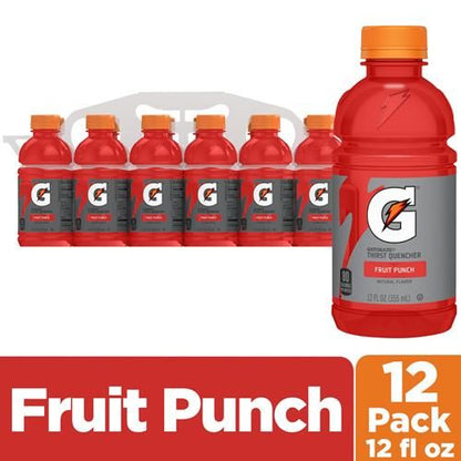Gatorade Fruit Punch, 12 Fl Oz Bottles, 12 Pack
