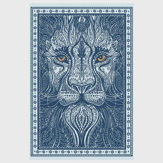 3D Lion Tapestry