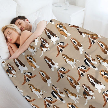 Basset Hound Throw Blanket