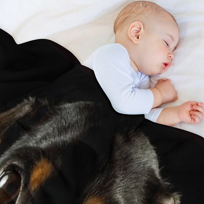 Dachshund Dog Photo Portrait Throw Blanket