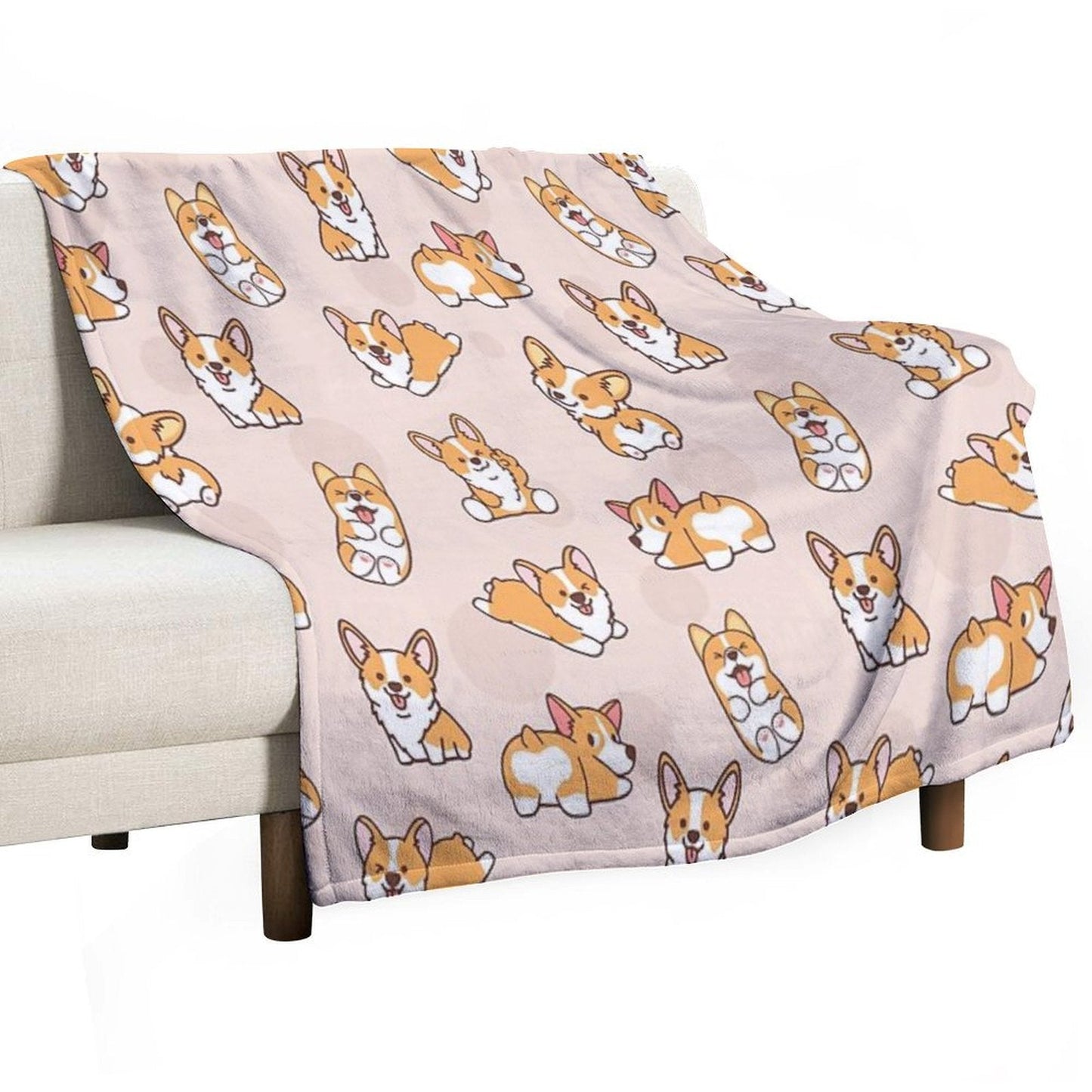 Corgi Puppy Fun Throw Blanket