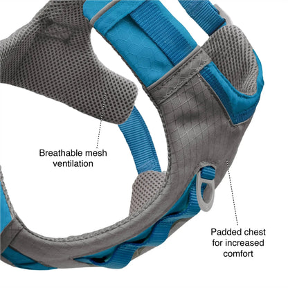 Journey Air Dog Harness, Vest Harnesses for Dogs, Pet Hiking Harness for Running & Walking, Reflective, Padded, Includes Control Handle, No Pull Front Clip (Orange, Small)