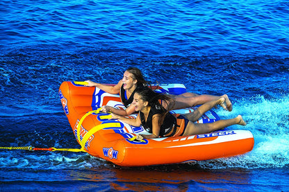 WOW Sports Power Steer 2 Person 2P Steerable Deck Tube Towable (22-WTO-4112)