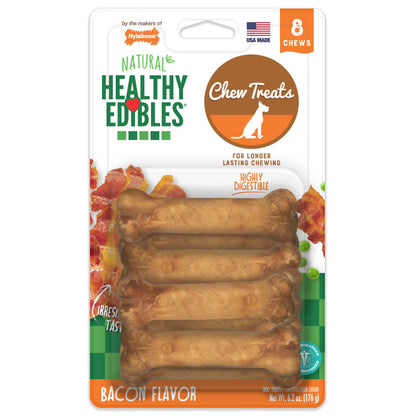 Nylabone Healthy Edibles Bacon Bone Chew Treats (3pk) (6.2oz)