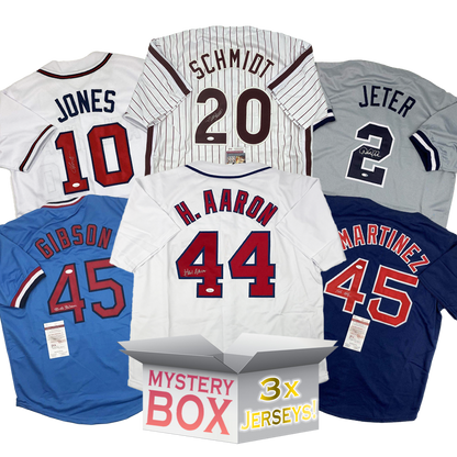 3x Hall of Famers Autographed/Signed Baseball Jerseys Mystery Box with PSA JSA or Beckett COA - Triathlete Store