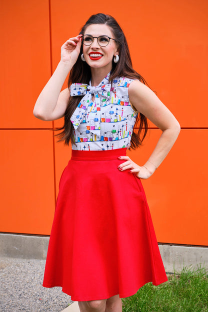 Charlotte Nova Skirt in Red - Plus Sizes only