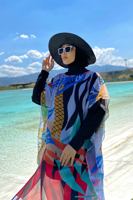 Colourful Pareo Kimono P2102