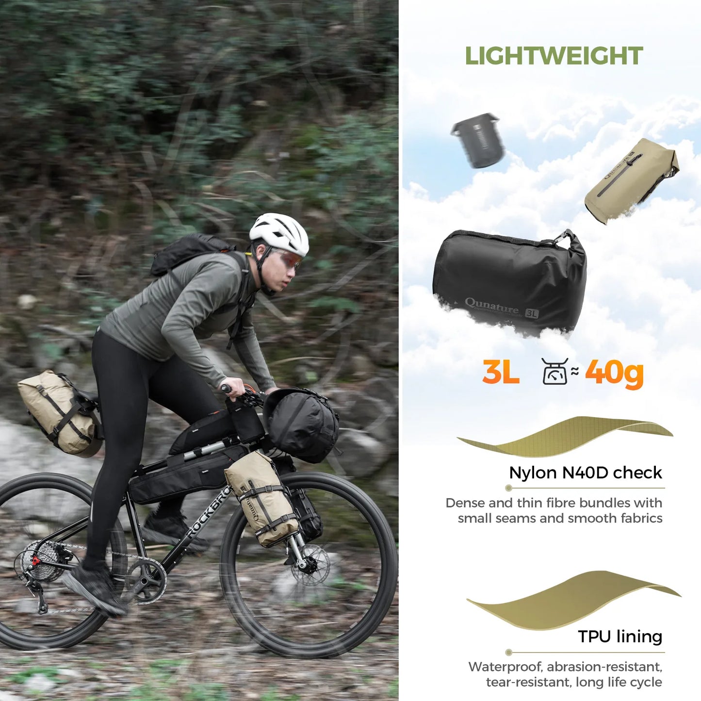 Bikepacking Rear Rack + Waterproof Compression Bag