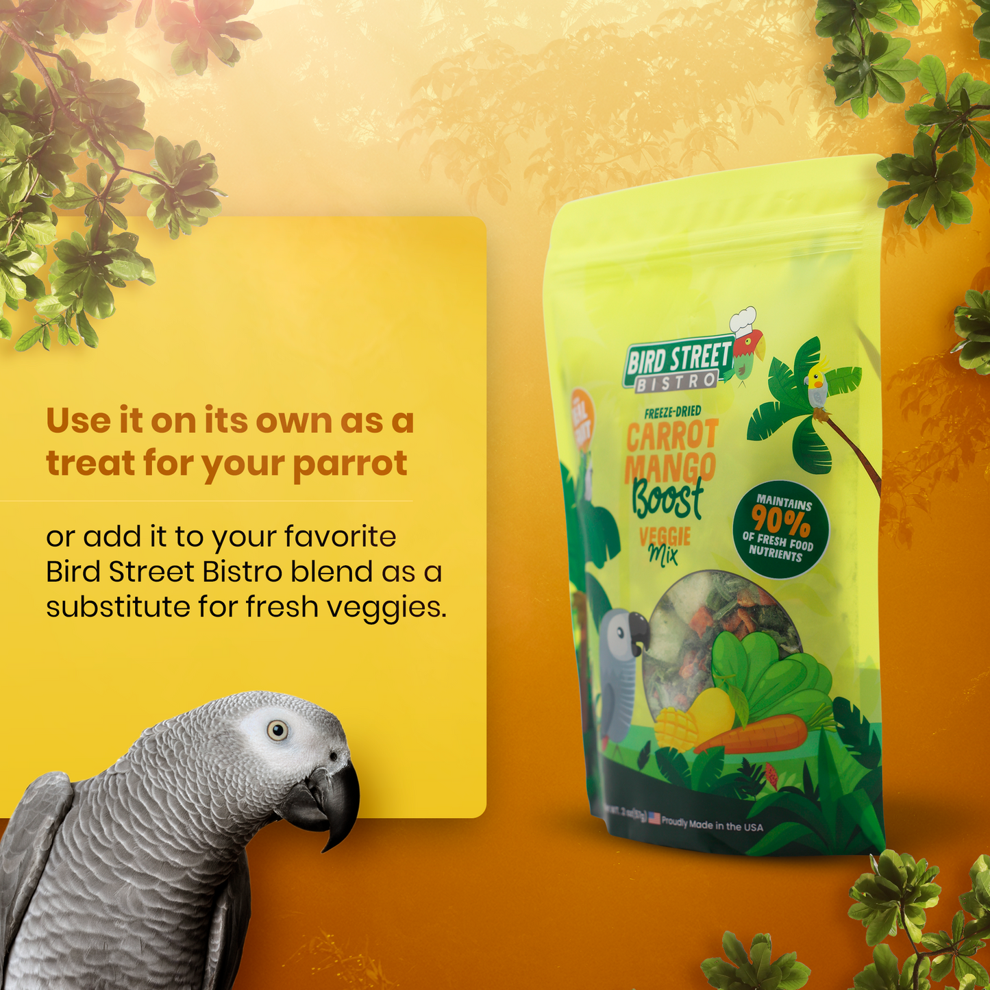 Carrot Mango Boost - Parrot Veggies Mix