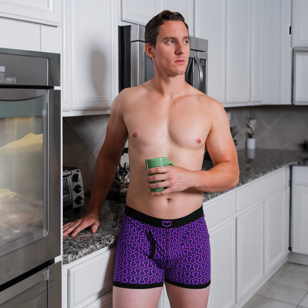 SHEATH 4.0 Bamboo Hexagon Men's Dual Pouch Boxer Brief