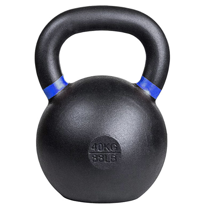 40 kg (88 lb) Powder-Coated Cast-Iron Kettlebell – Black | SoCal Kettlebellz