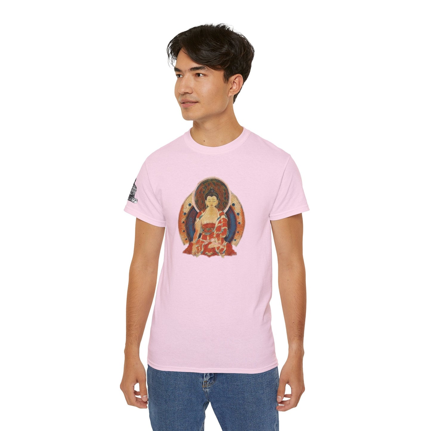 Fine Art Buddha Oil Paint Print Unisex Ultra Cotton Tee