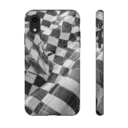 Abstract Checker Print Tough Phone Case