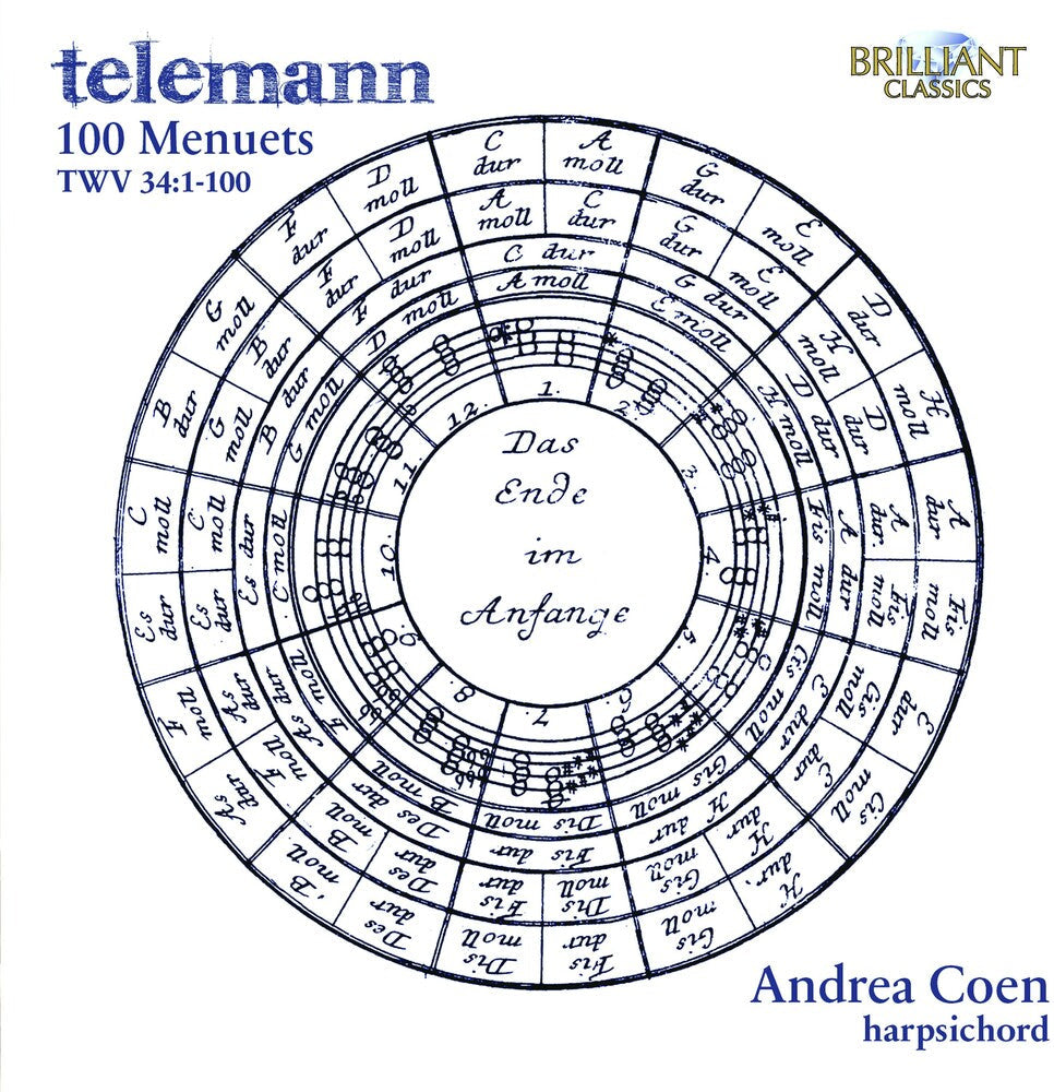 Telemann / Coen - 100 Menuets Twv 34 1-100 (2pk) [CD]