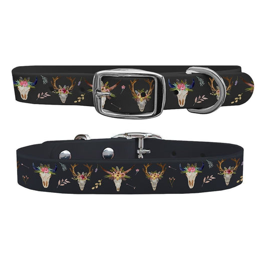 Cowskulls Black Dog Collar