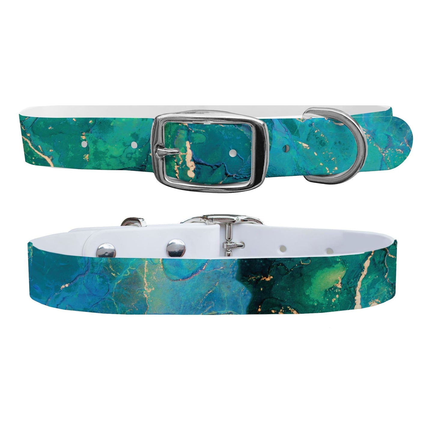 Emerald & Gold Dog Collar
