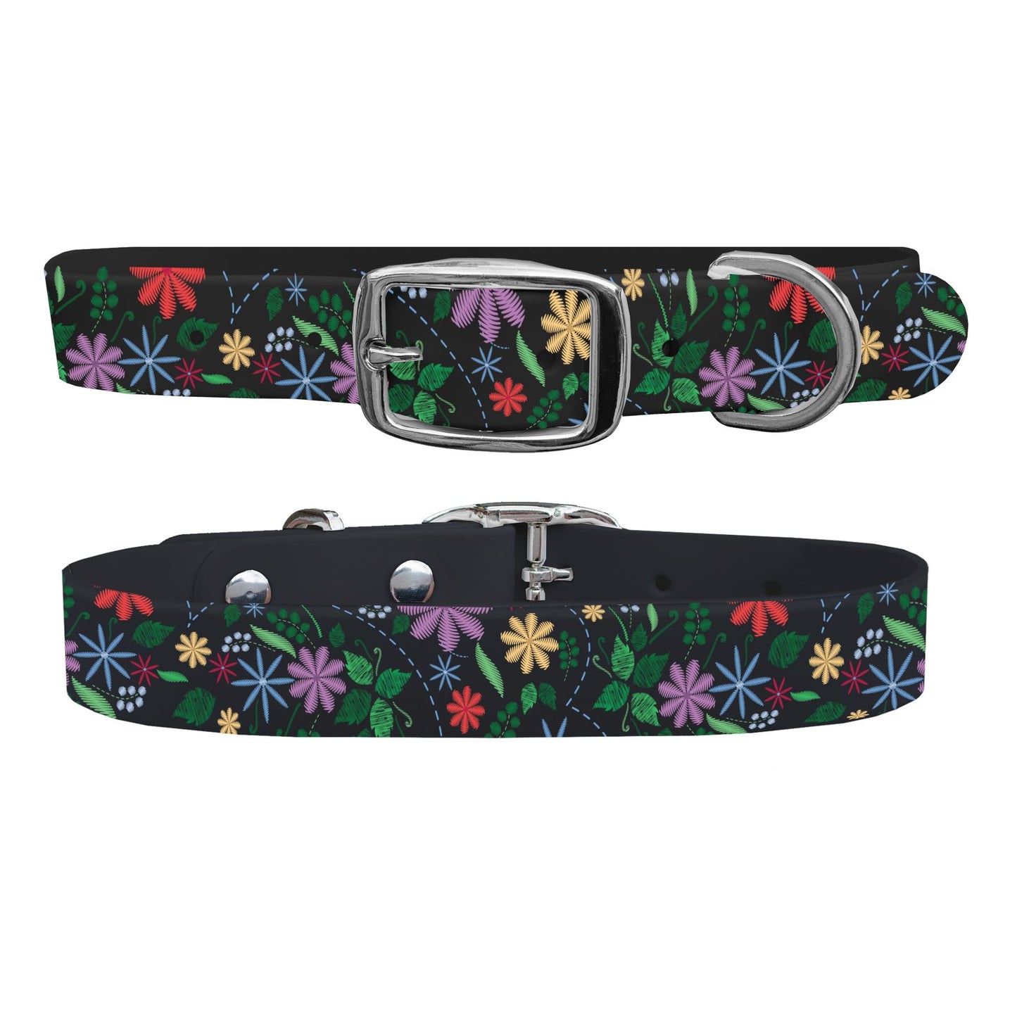 Floral Threads Dog Collar