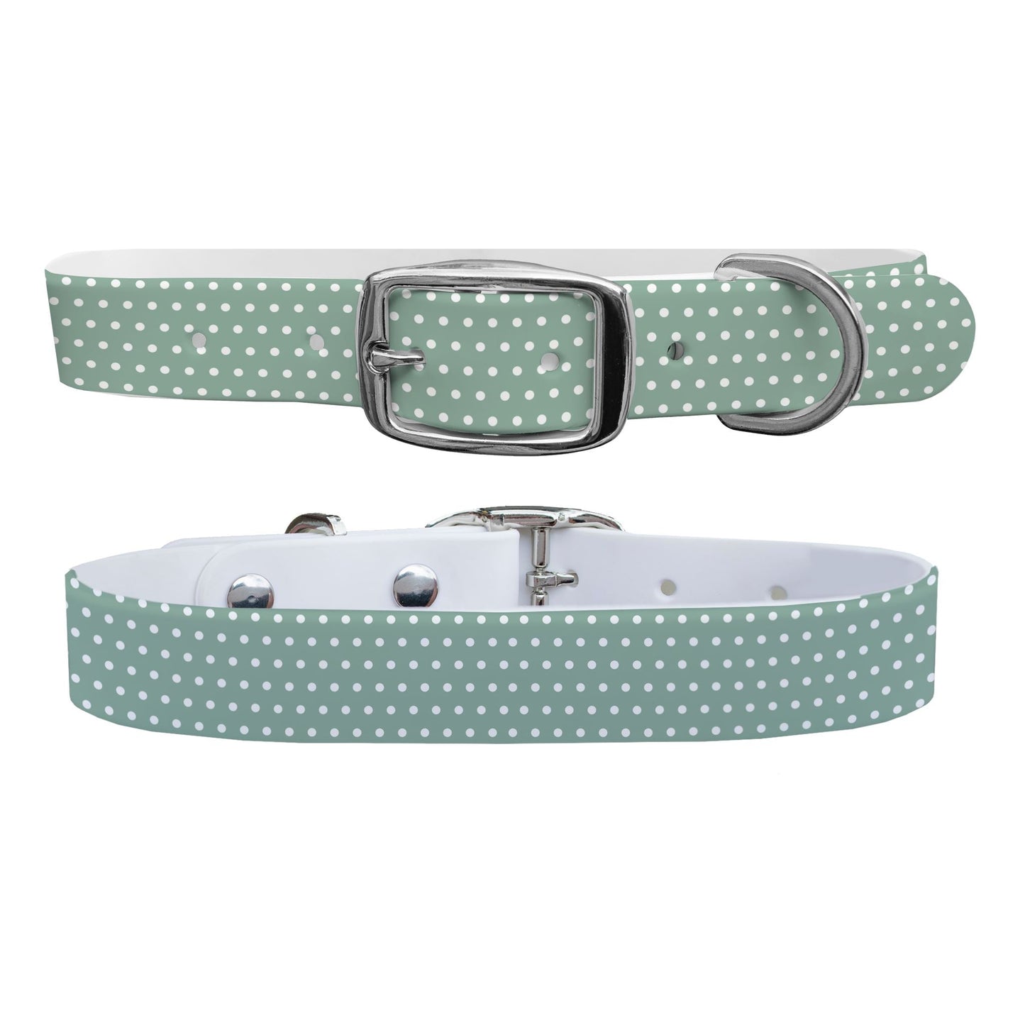 Mint Polka Dot Dog Collar