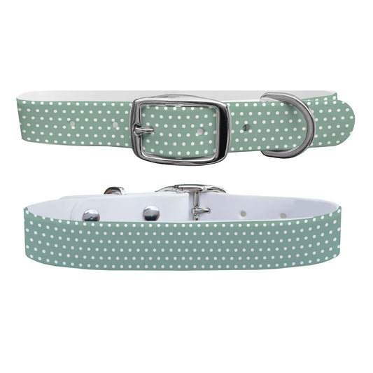 Mint Polka Dot Dog Collar