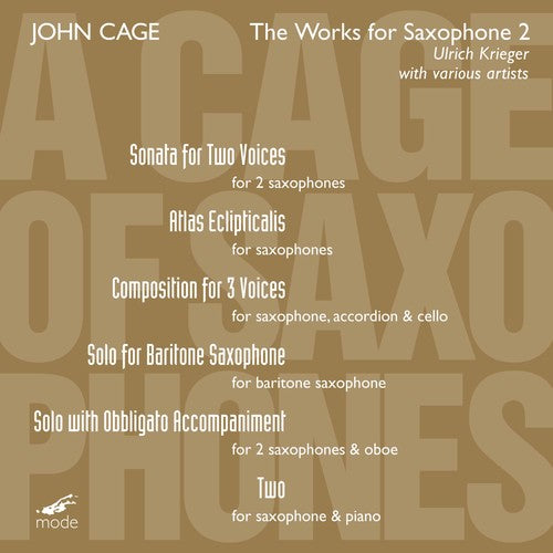 Ulrich Krieger - Works for Saxophone I [CD]