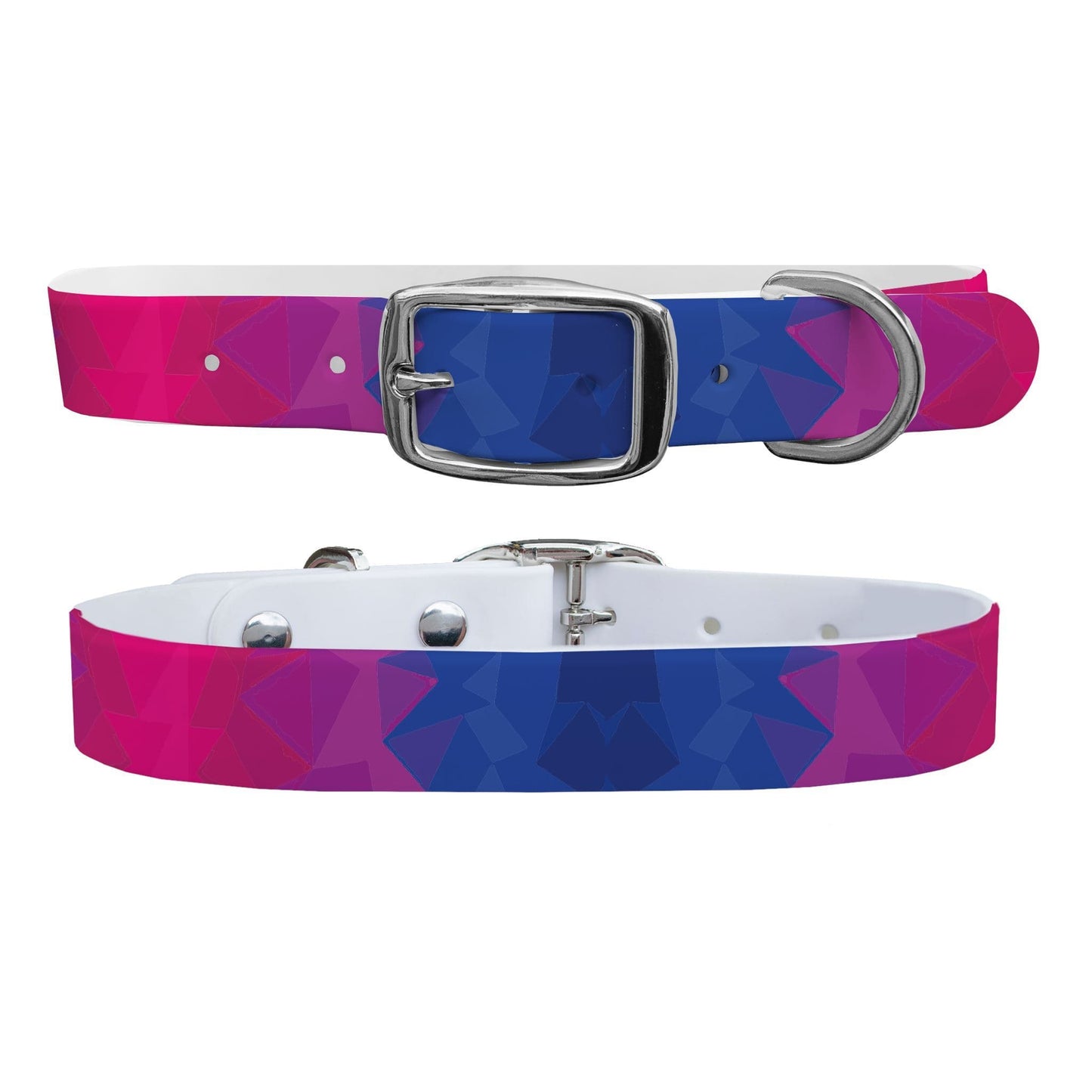 Bi Flag Kaleidoscope Dog Collar