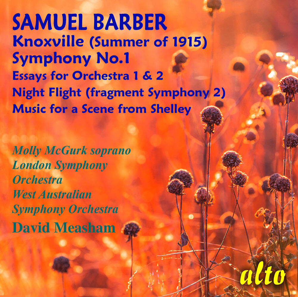 Molly Mcgurk - Samuel Barber: Sym No. 1 / Essays Nos. 1 & 2 [CD]
