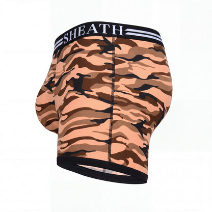SHEATH 4.0 Polyester Camo Men's Pouch Boxer Brief 5"