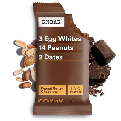 Rxbar Protein Bars, Protein Snack, Snack Bars, Peanut Butter Chocolate, 9.1Oz Box (5 Bars)