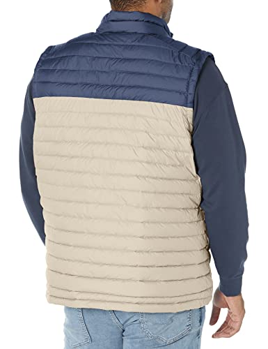 Columbia Men's Silver Falls Vest, Ancient Fossil/Collegiate Navy, Large