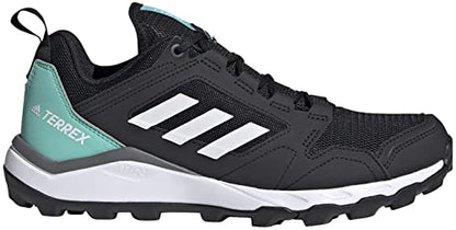 adidas Originals Women's Terrex Agravic TR Trail Running Shoe, Black/Crystal White/Acid Mint, 11