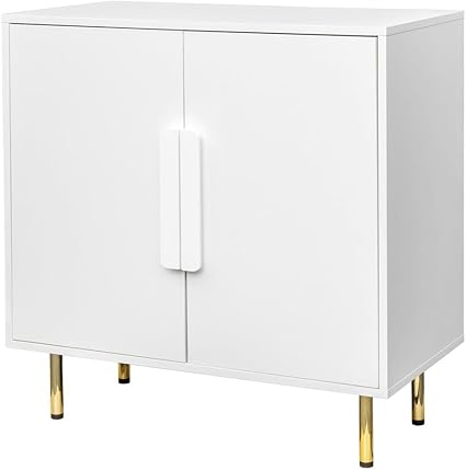 63 Inch Storage Cabinet, Modern Sideboard Buffet Cabinet with Large Storage Space and 4 Doors Wooden Luxury Buffet Cabinet Coffee Bar Cabinet Storage Cabinet for Living Room Entryway Kitchen, 31.