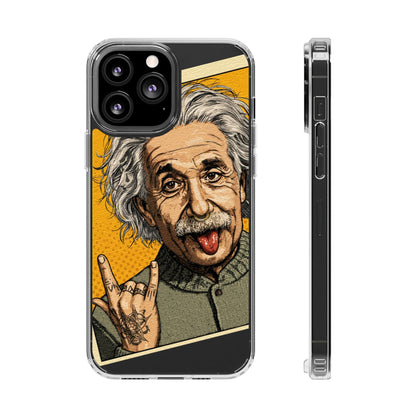 Edgy Einstein Clear Phone Cases