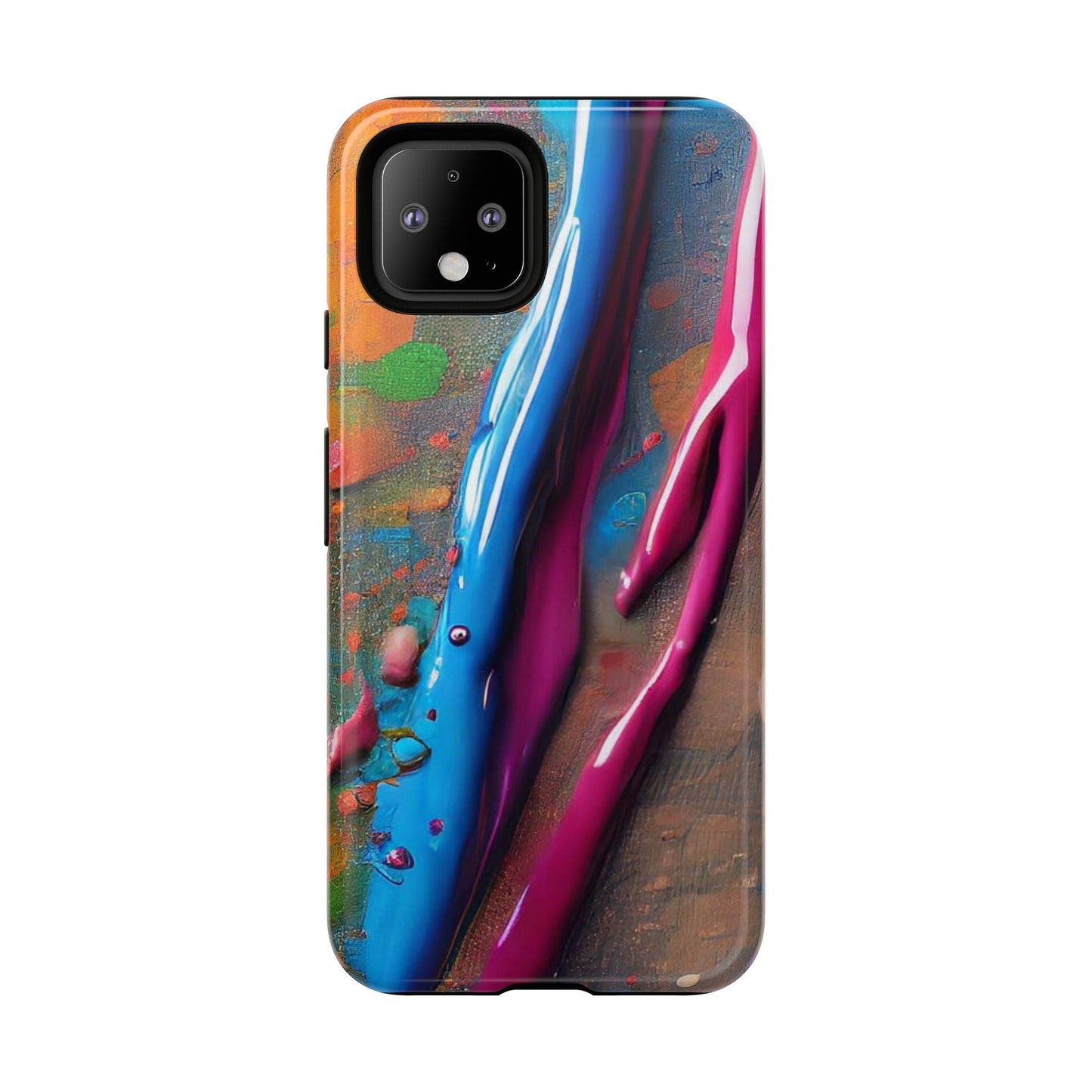 Colorful Artistic Paint Splatter Tough Phone Case