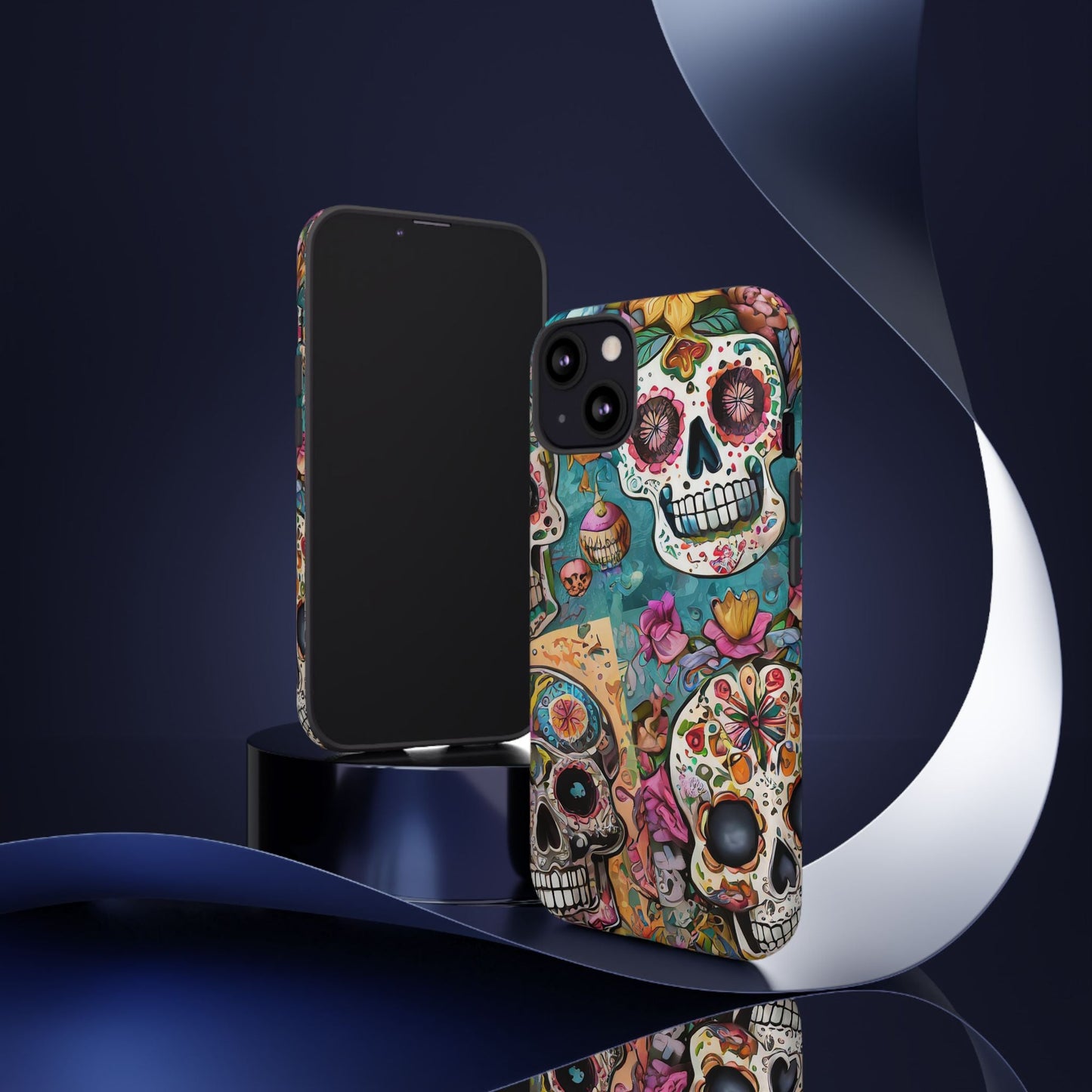 Vibrant Sugar Skull Tough Phone Case